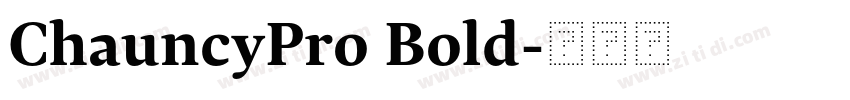 ChauncyPro Bold字体转换